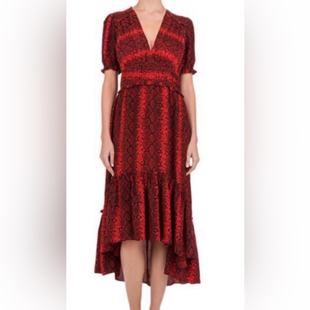 Wow! The Kooples Red Hot Snake 🐍 dress M